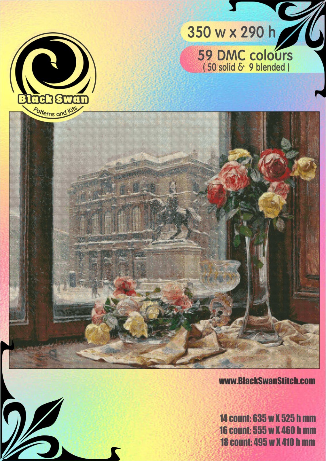 Snow morning 1358 Chart Counted Cross Stitch Pattern Needlework