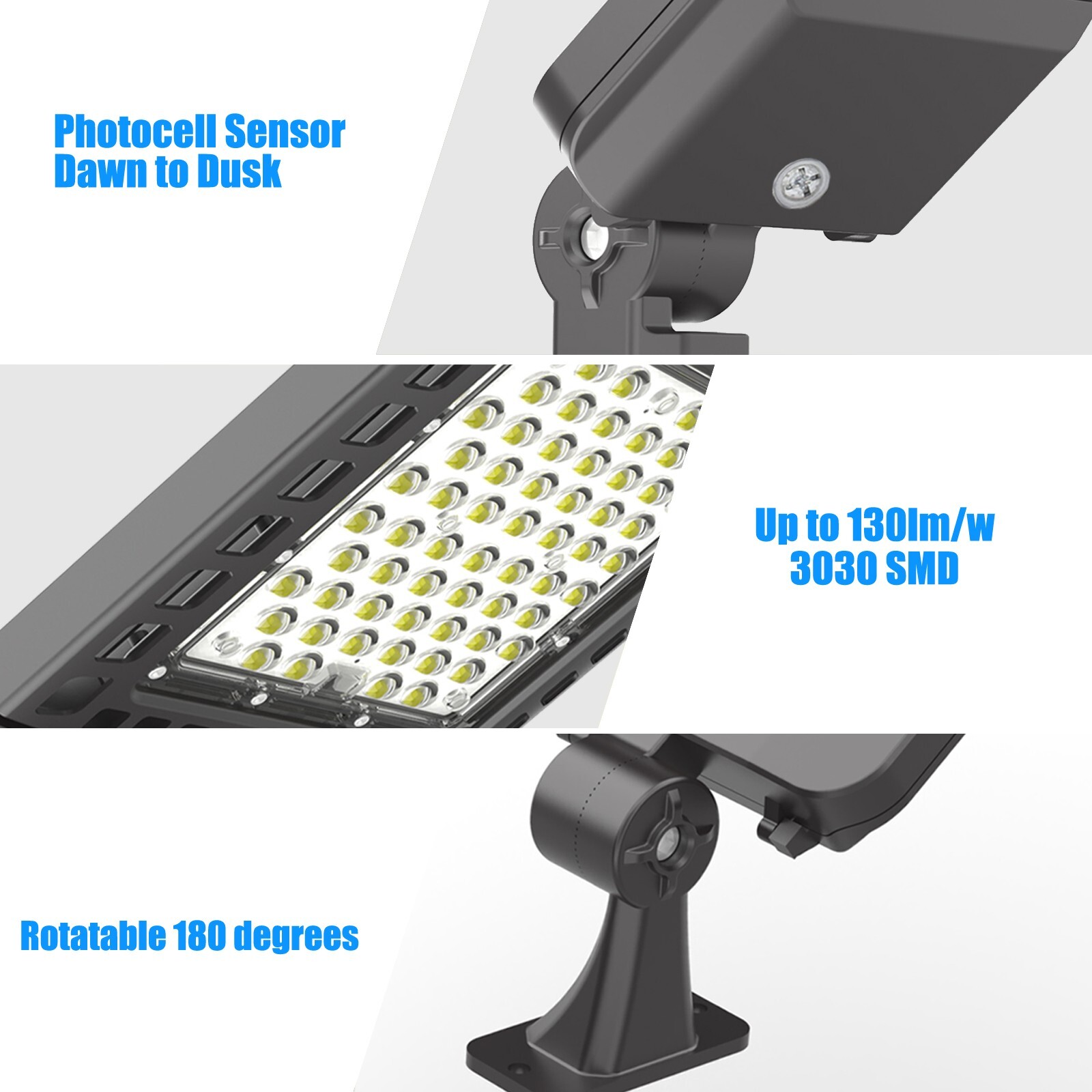 LED Parking Lot Light - 200W Street Lights Dusk to Dawn Outdoor Lighting 3 PACK