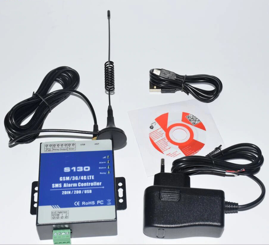 NSEE S130 4G Industrial SMS Alarm Controller System Remote Control Switch USB