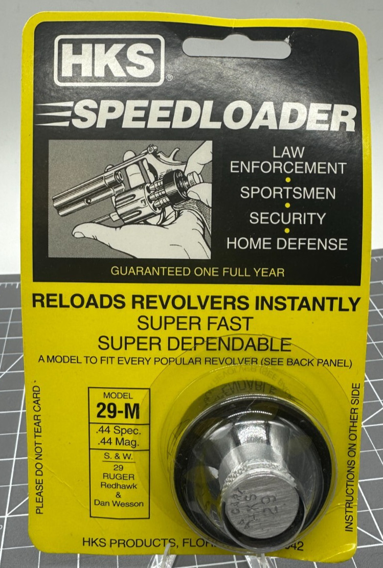 HKS 29M Speed Loader 44spl/44mag for S&W 29, Ruger Redhawk, Taurus Raging Bull