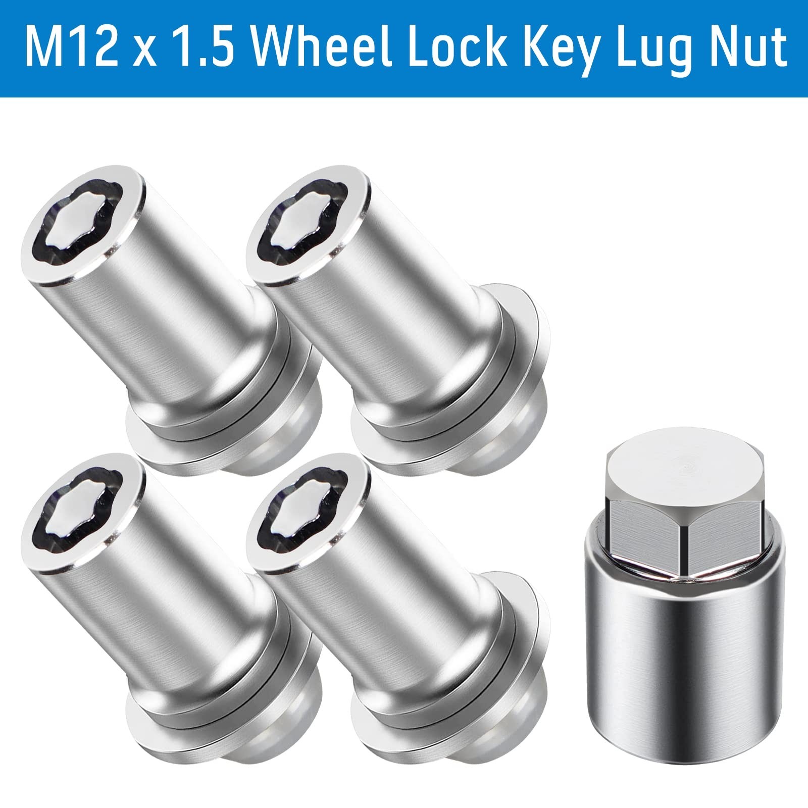 M12 x 1.5 Wheel Lock Key 1.73" Lug Nut Compatible with Toyota Camry Lexus Tac...