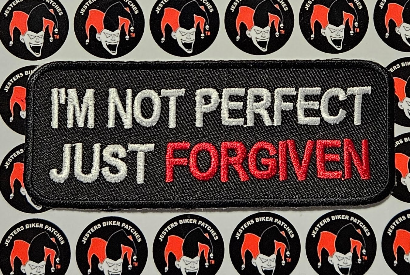 I'm Not Perfect Just Forgiven Christian Patch Jesus God Embroidered Patch CH022