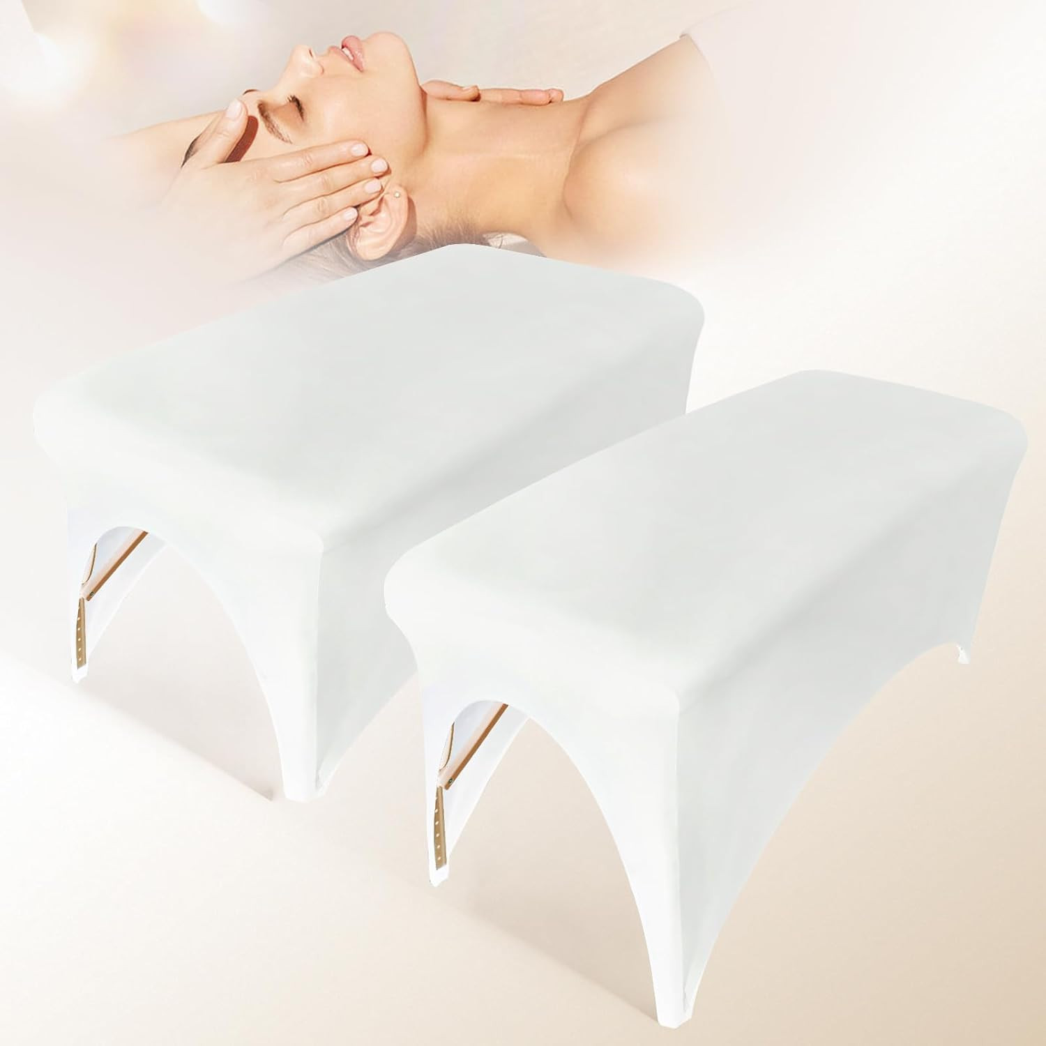 2-Piece Spa Bed Cover Professional Lash Bed Cover Stretchy Massage Table Cover B