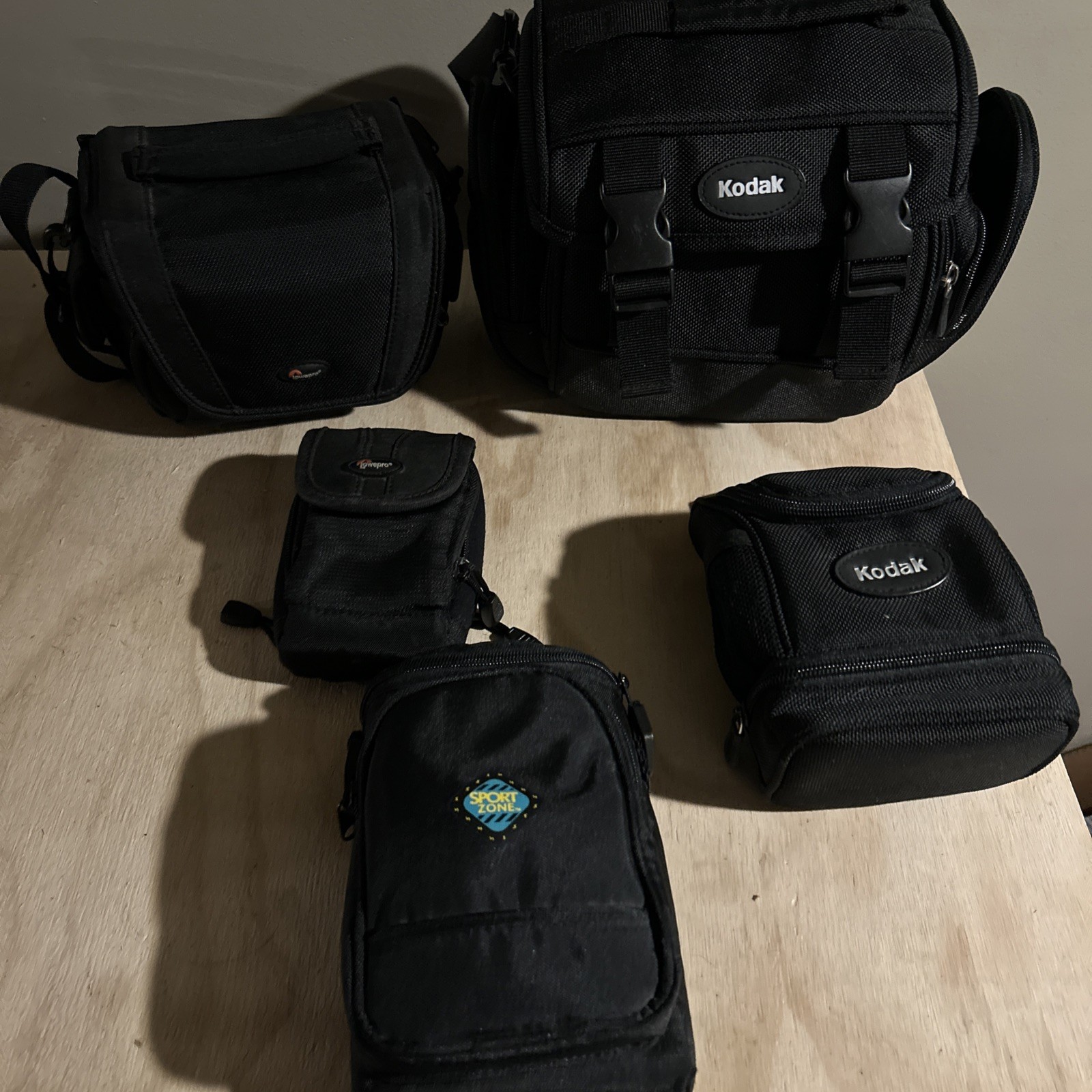 Lot of Camera Accessories, Empty Carrying Bags Lot Of 5 Kodak, Lowepro