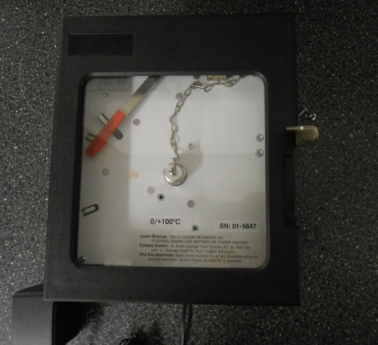 0 / +100°C TEMPERATURE 6" CHART RECORDER WITH PROBE