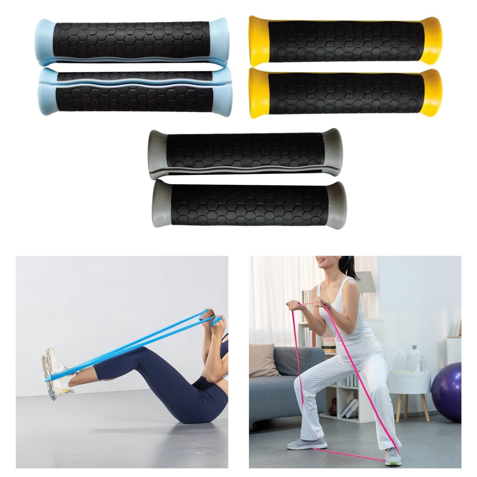 2x Fitness Resistance Band Handles Gym Handle Strong Protect Your Hands Pull