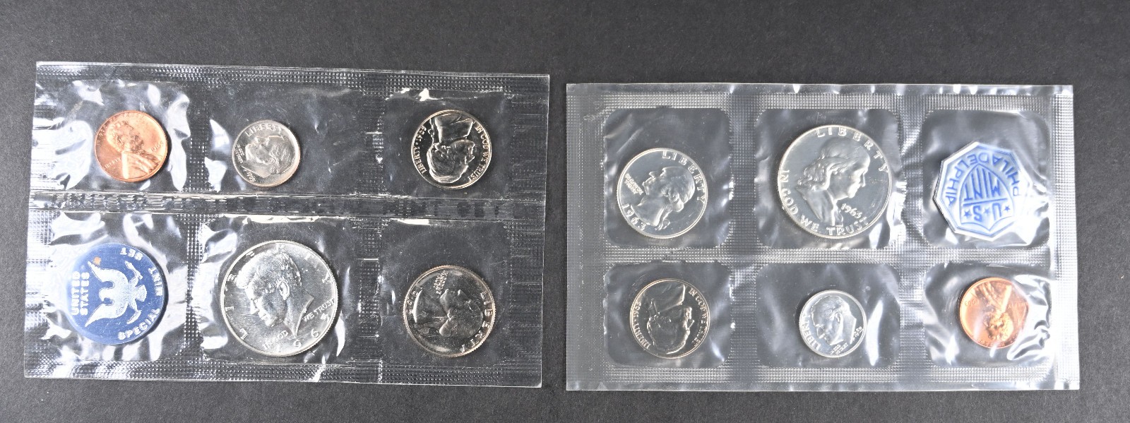1963-P Franklin Silver 90% Year Set  & 1965 40% Silver Kennedy Half Dollar Coins