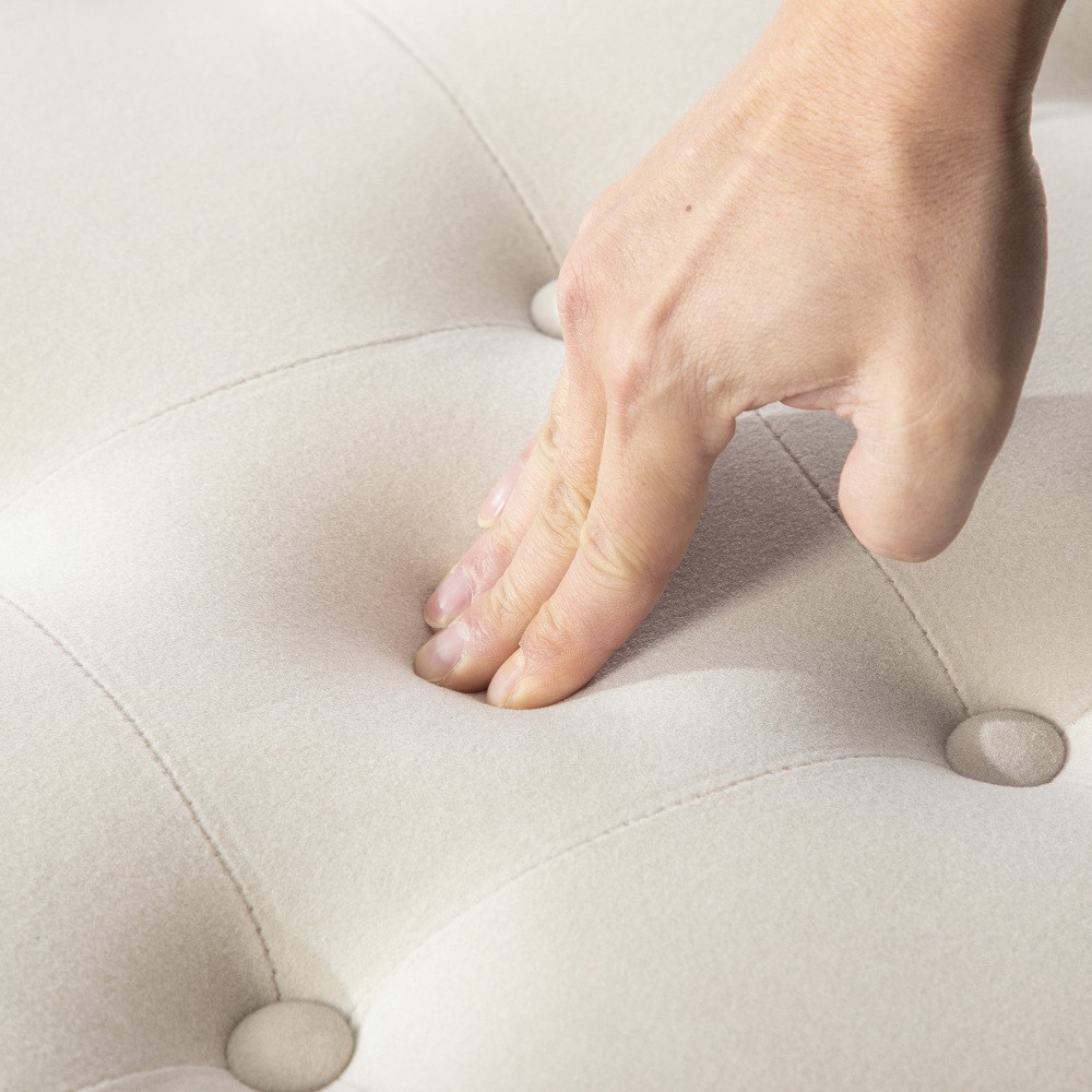 29.33inUpholstered Round Ottoman With Reversible Lid Fleece Fabric Storage Stool