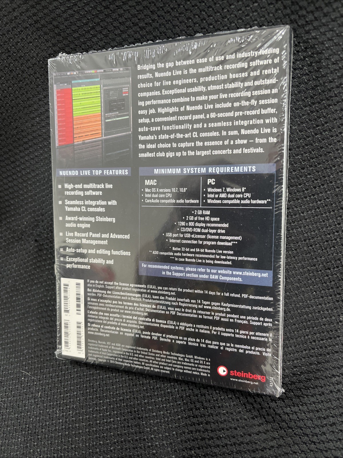 Steinberg Nuendo Live Advanced Multitrack Recording Software For Mac & PC New