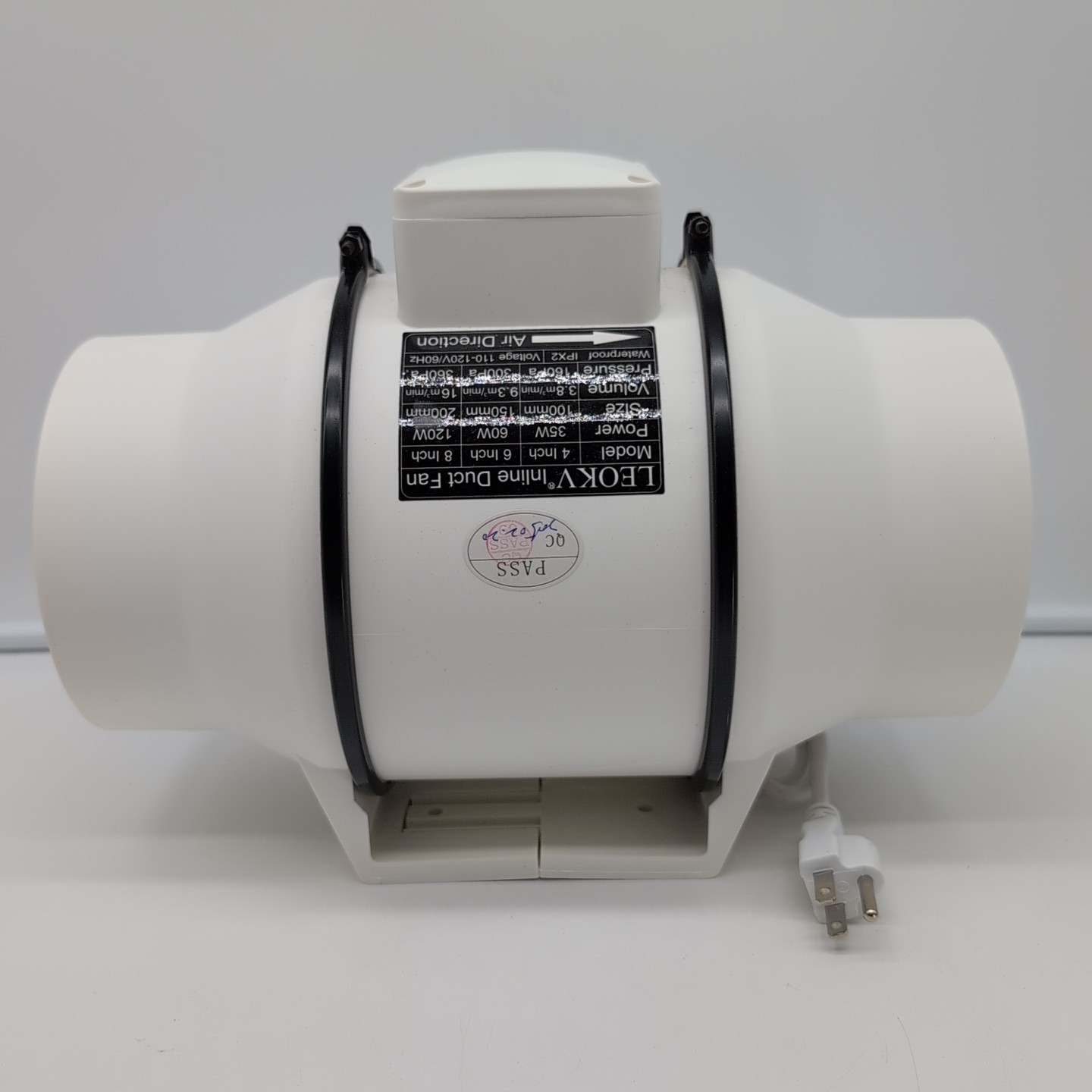 6" Inline Duct Fan Ventilation Exhaust Blower Fans Quiet for Ducting 75W New