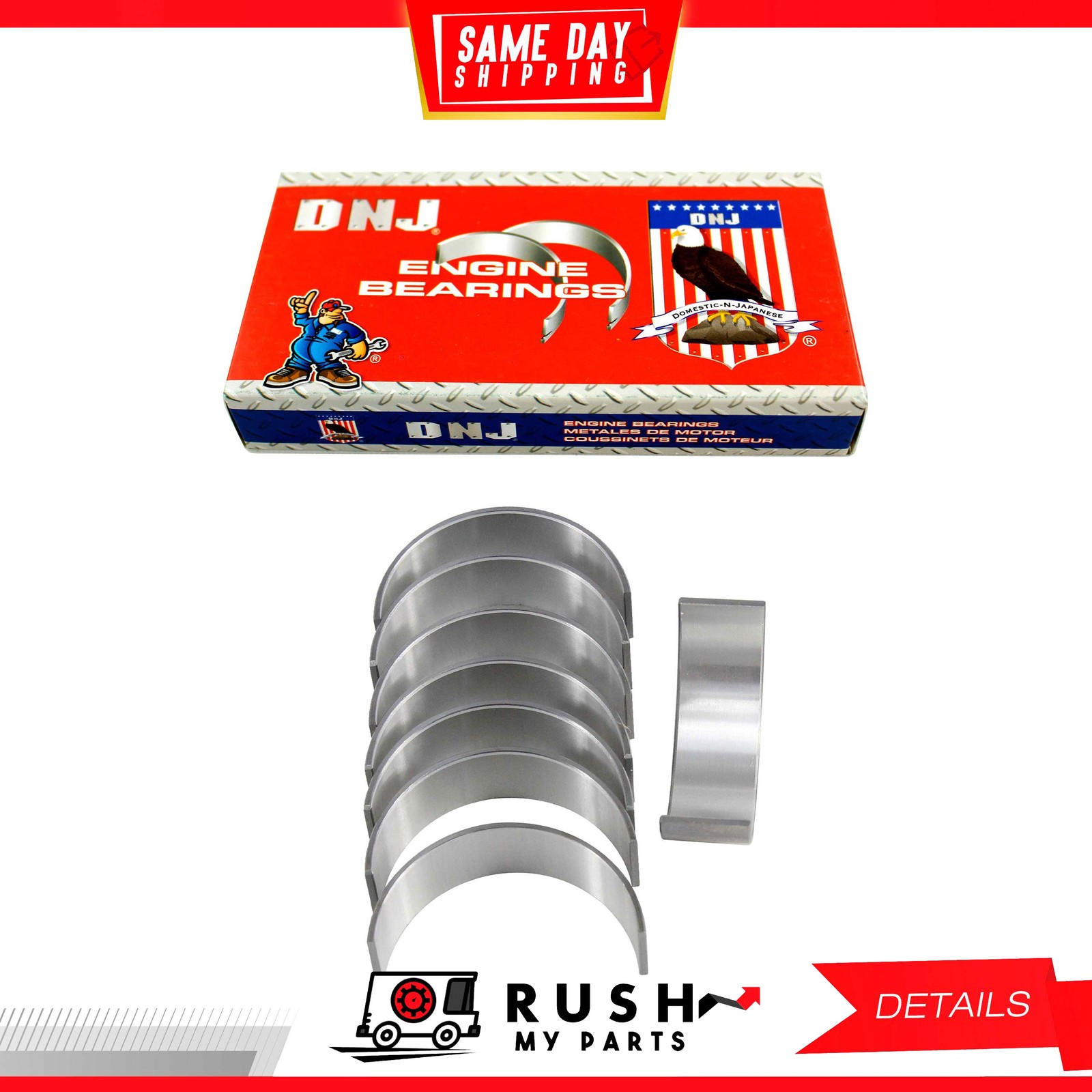 04-22 Rod Bearings Set Std Size For Ford 3 2.0L L4 DOHC 16v DNJ RB432