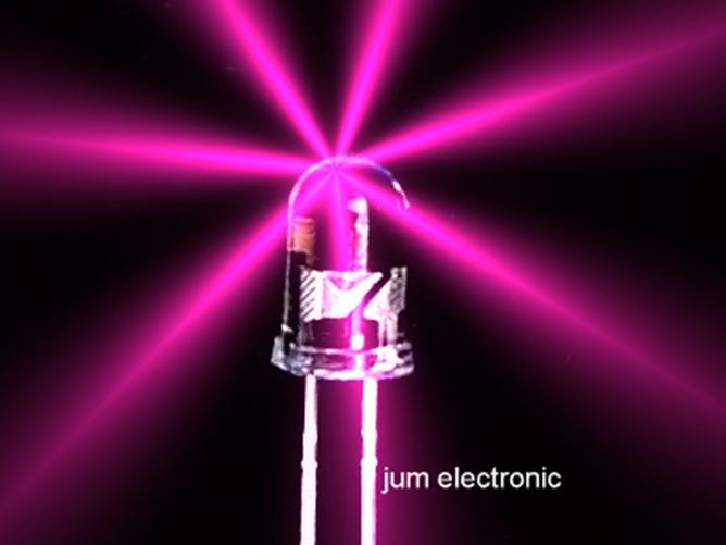 25 pieces light-emitting diodes/LED/5mm round pink 5000mcd max./new