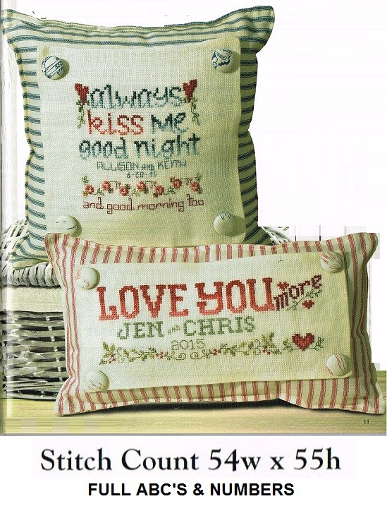 ALWAYS KISS & LOVE YOU  CROSS STITCH PATTERN ONLY - DE W EQ
