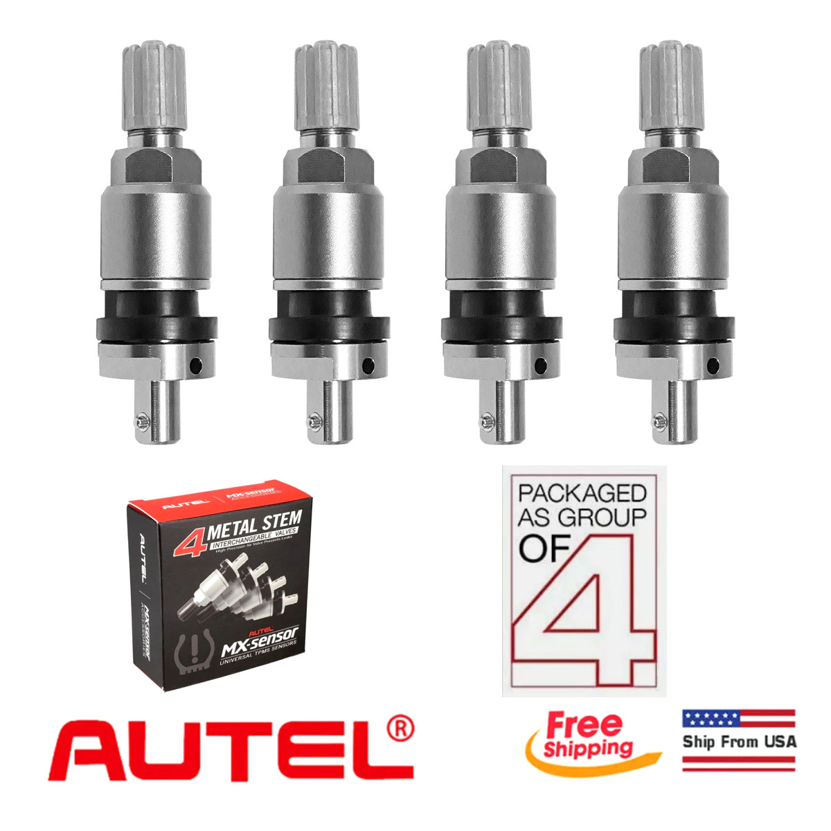 New Autel MXSensorMVK MXSensorRVK Stem Interchangable Metal / Rubber Valve Kit