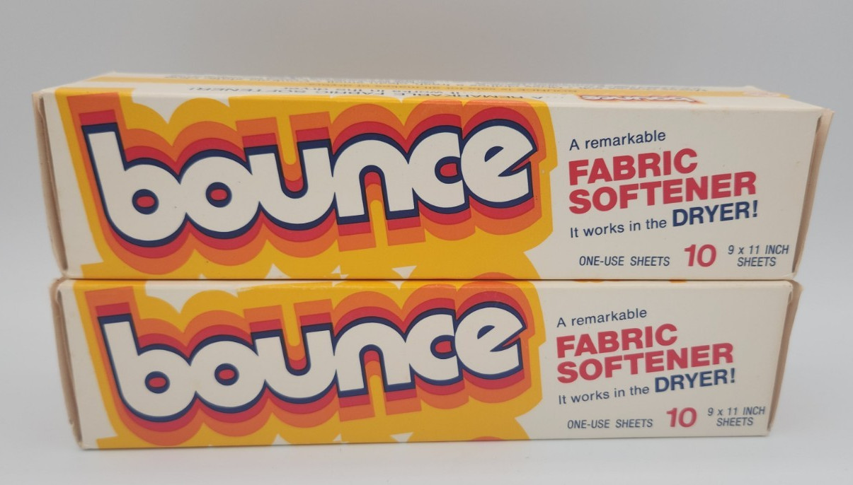 Bounce Fabric Softener Rolls Sealed Vintage New Old Stock Lot of 2 Prop Movie