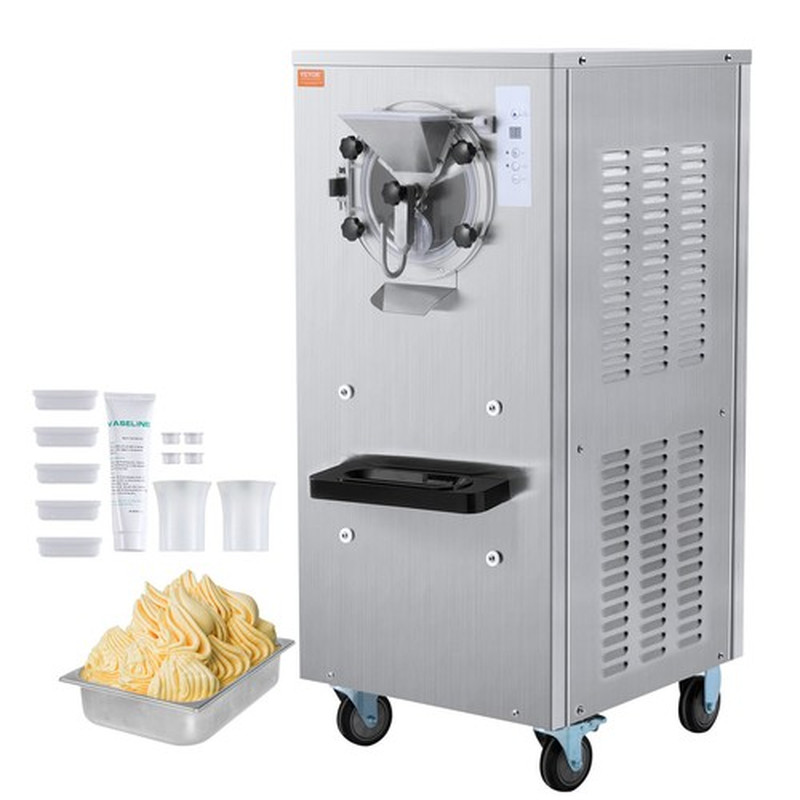 Commercial Hard Serve Ice Cream Machine 20-25L/H Yield 1-Flavor Auto Clean