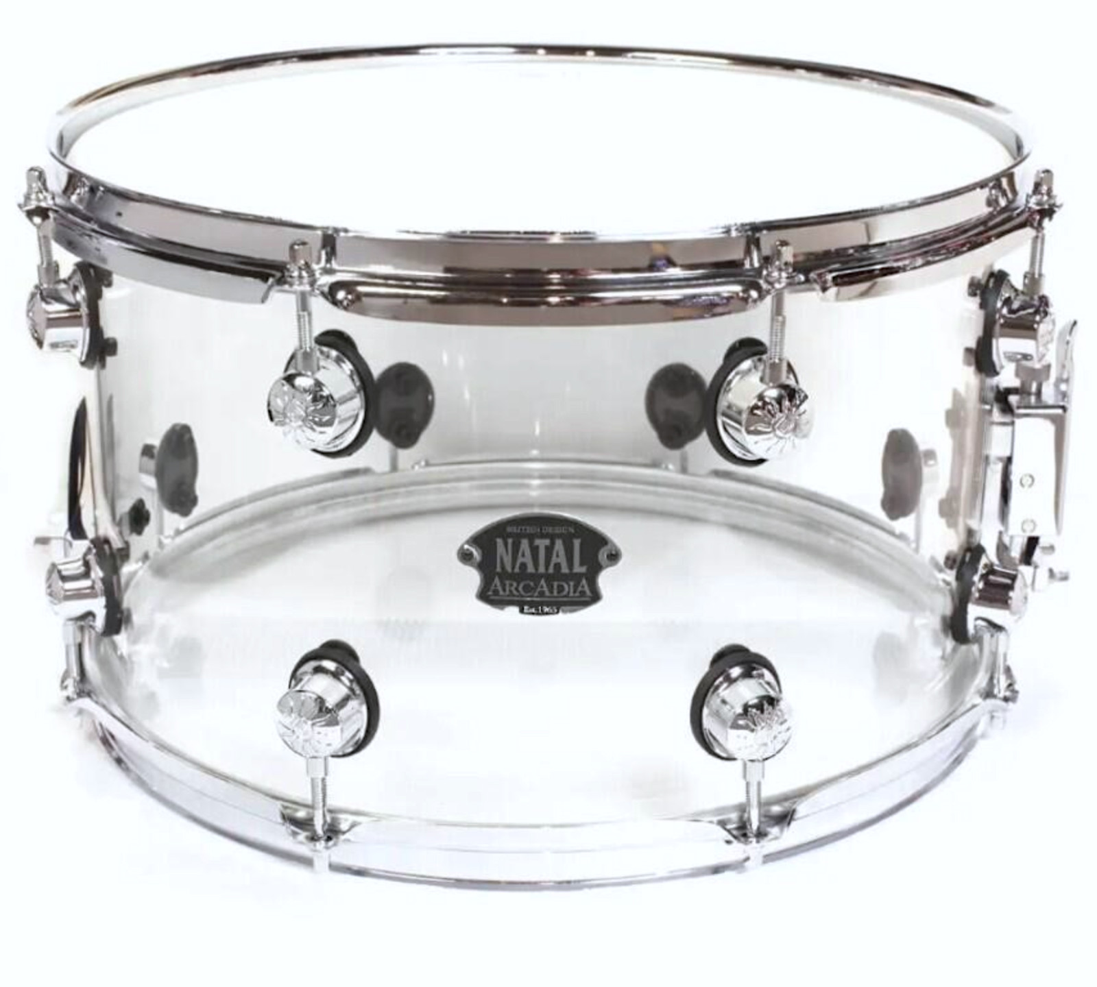 NATAL S-AC-S48-TR1 Arcadia Acrylic Transparent 14" × 8" Snare Drum - New in Box