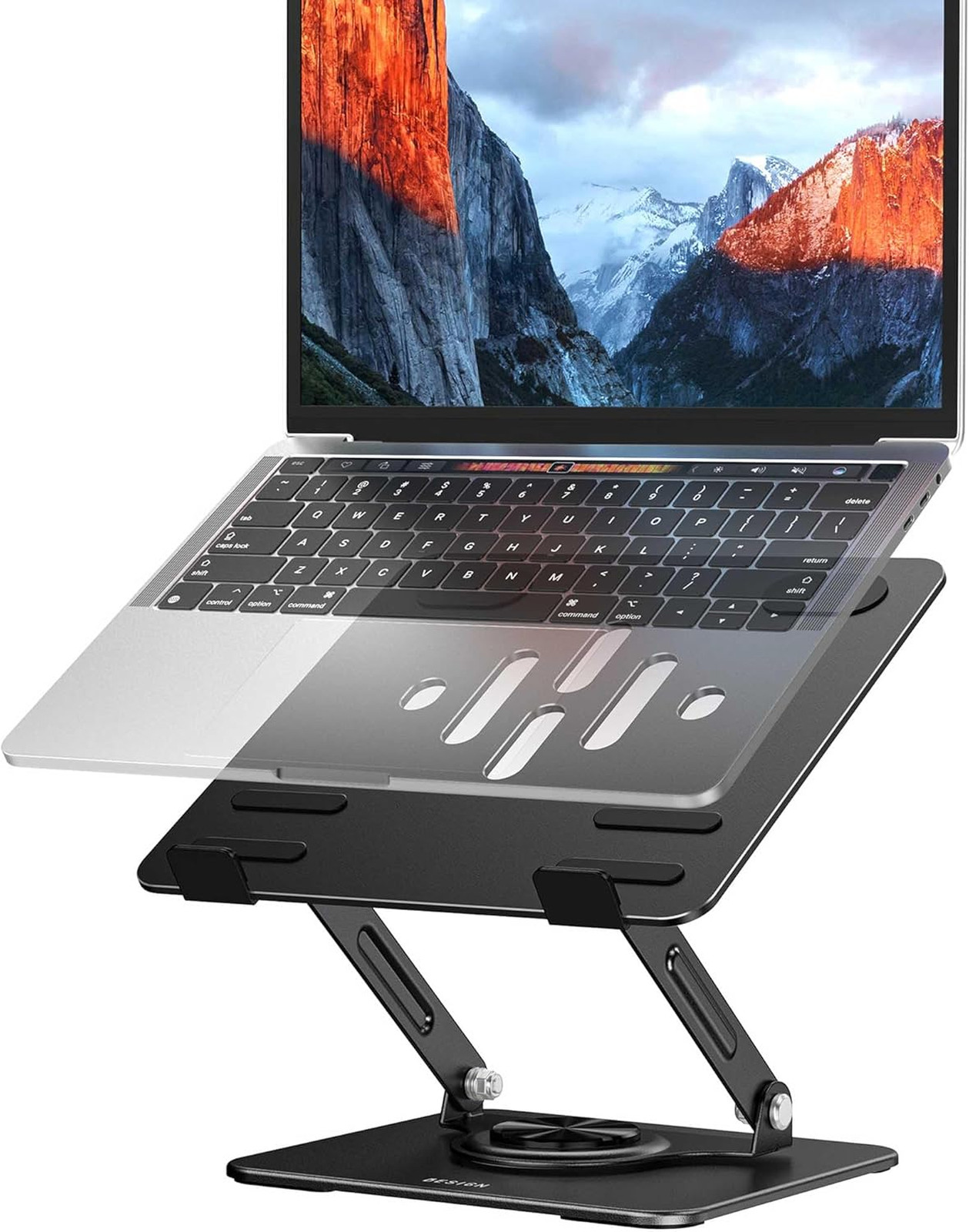 Laptop Stand with Adjustable Height and 360 Degree Rotating Base for 10 14 Inch