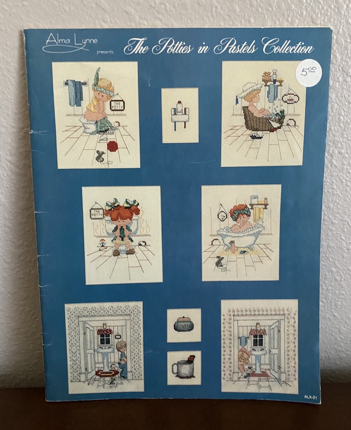 The Potties in Pastels Collection Cross Stitch Leaflet from Alma Lynne Vintage