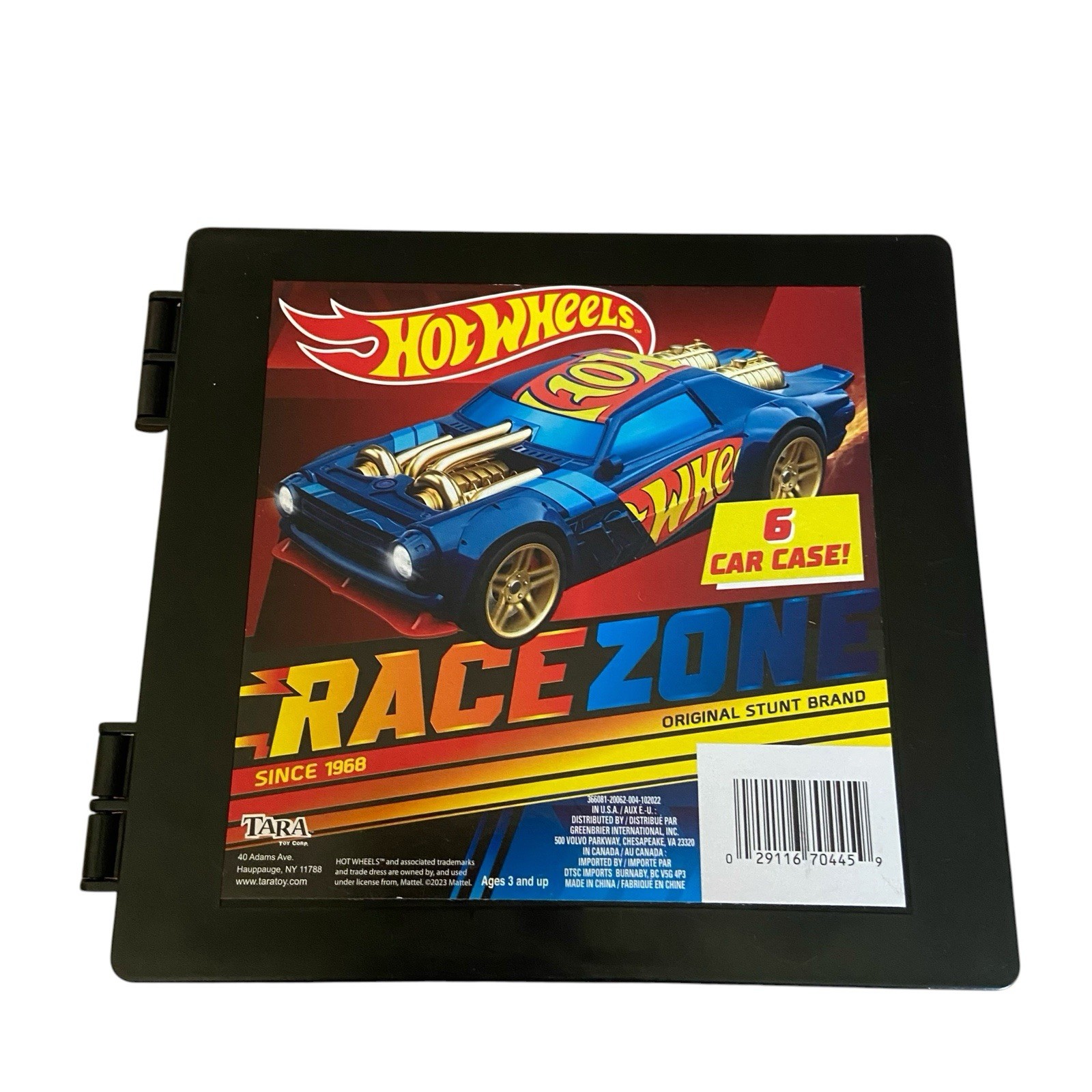 Hot Wheels 6 Car Storage Case Race Zone Container Plastic Empty No Cars Included