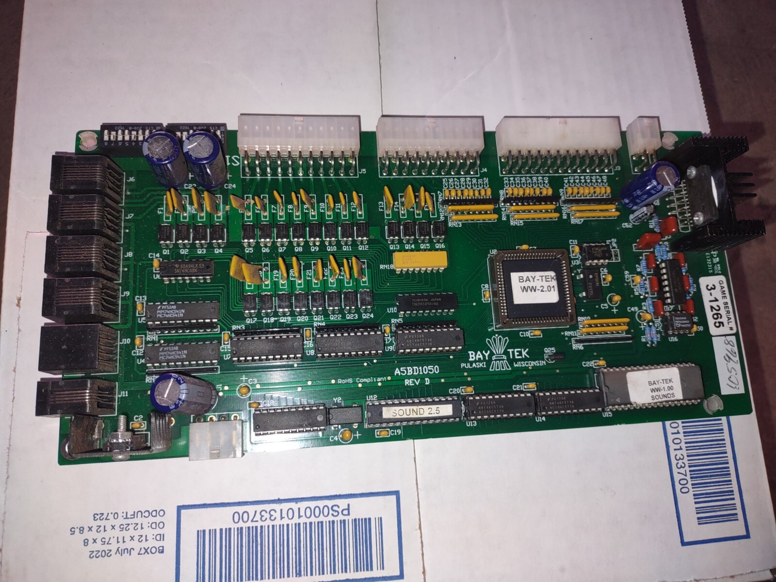 wonderwheel arcade redemption main pcb #326