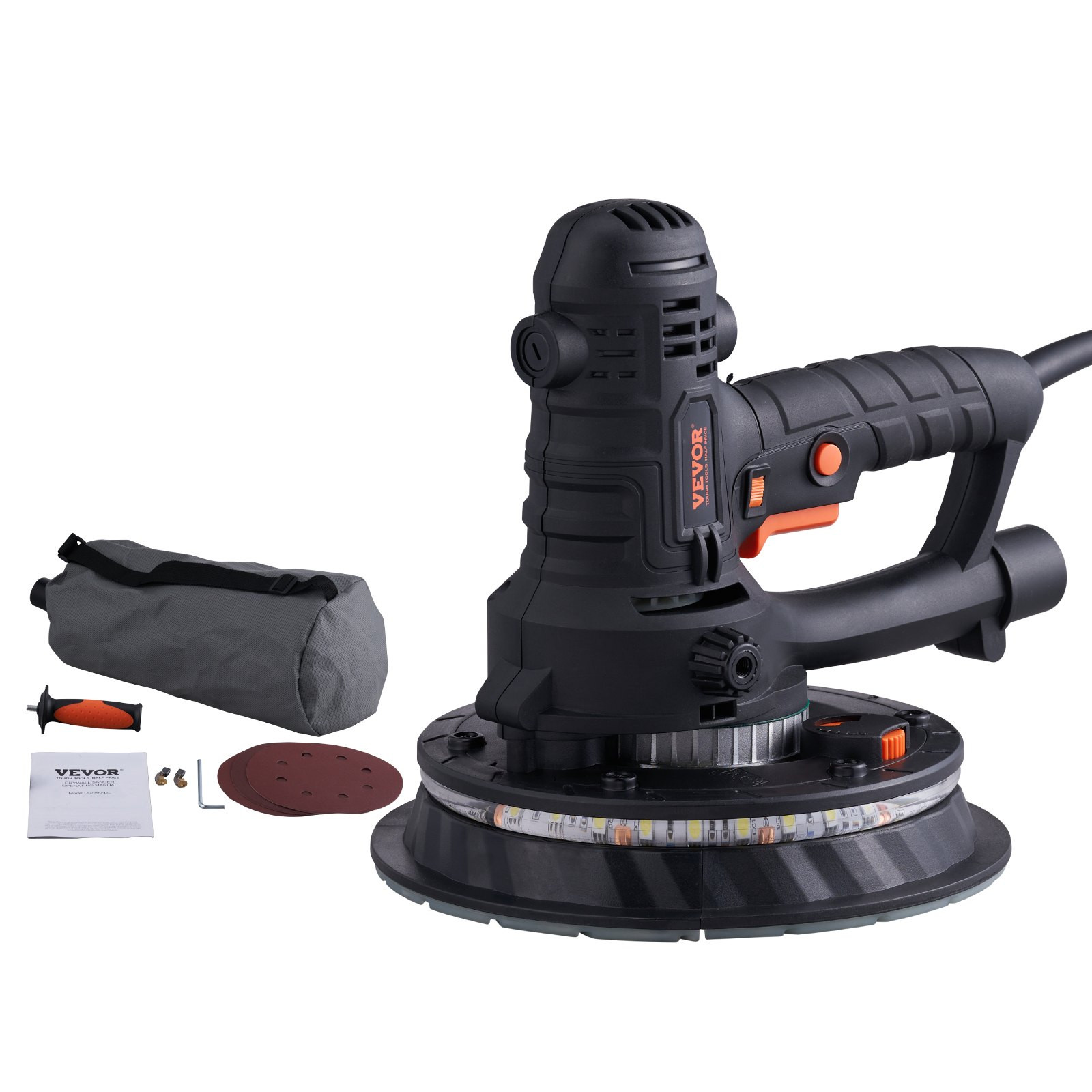 Drywall Sander 800W Electric Wall Sander w/ Vacuum LED Variable Speed