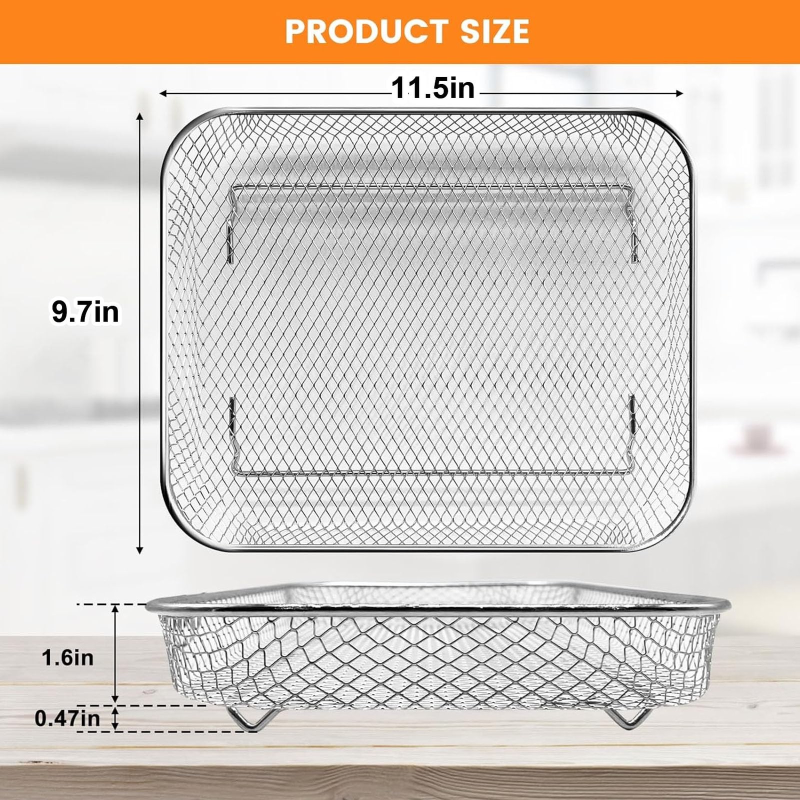 Air Fryer Basket Replacement for Nuwave Bravo xl air fryer 11.7 * 9.7''
