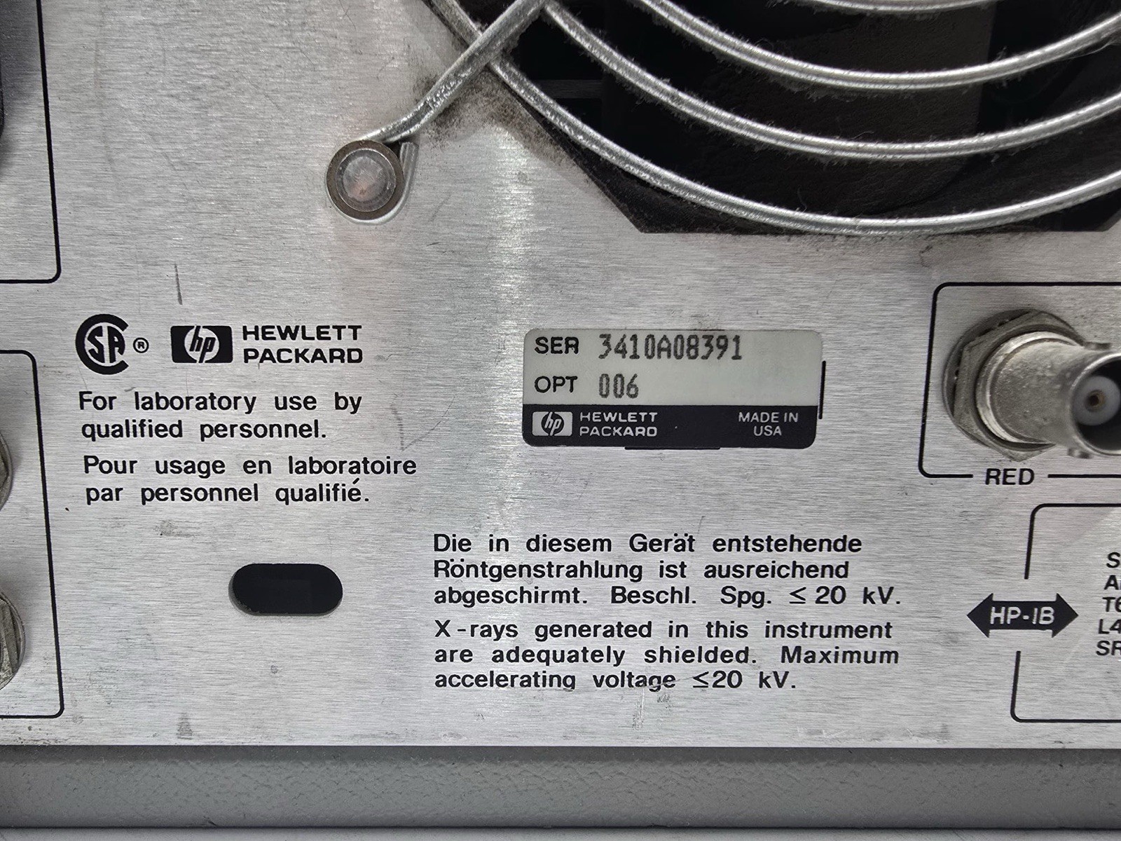 HP 8753D 30kHz-6GHz Network Analyzer Opt 006