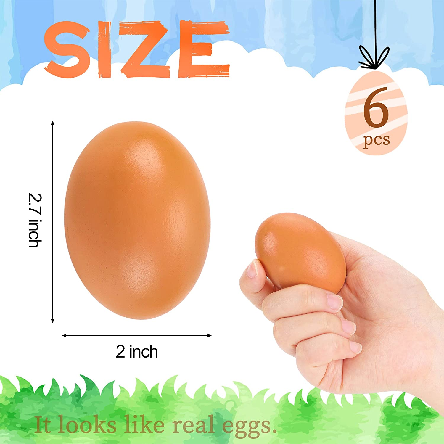 Craft Easter Eggs for Nest Wooden Eggs for Chickens