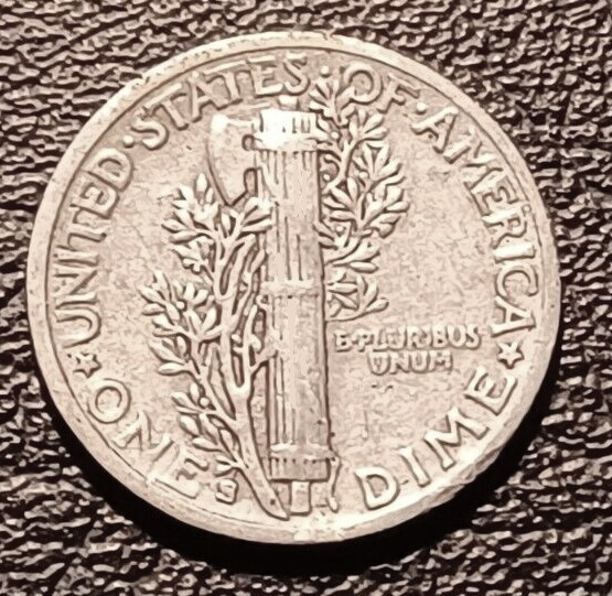 1941 S Large S  Mercury Dime circulated 90% Silver  F Fine to Very Fine VF