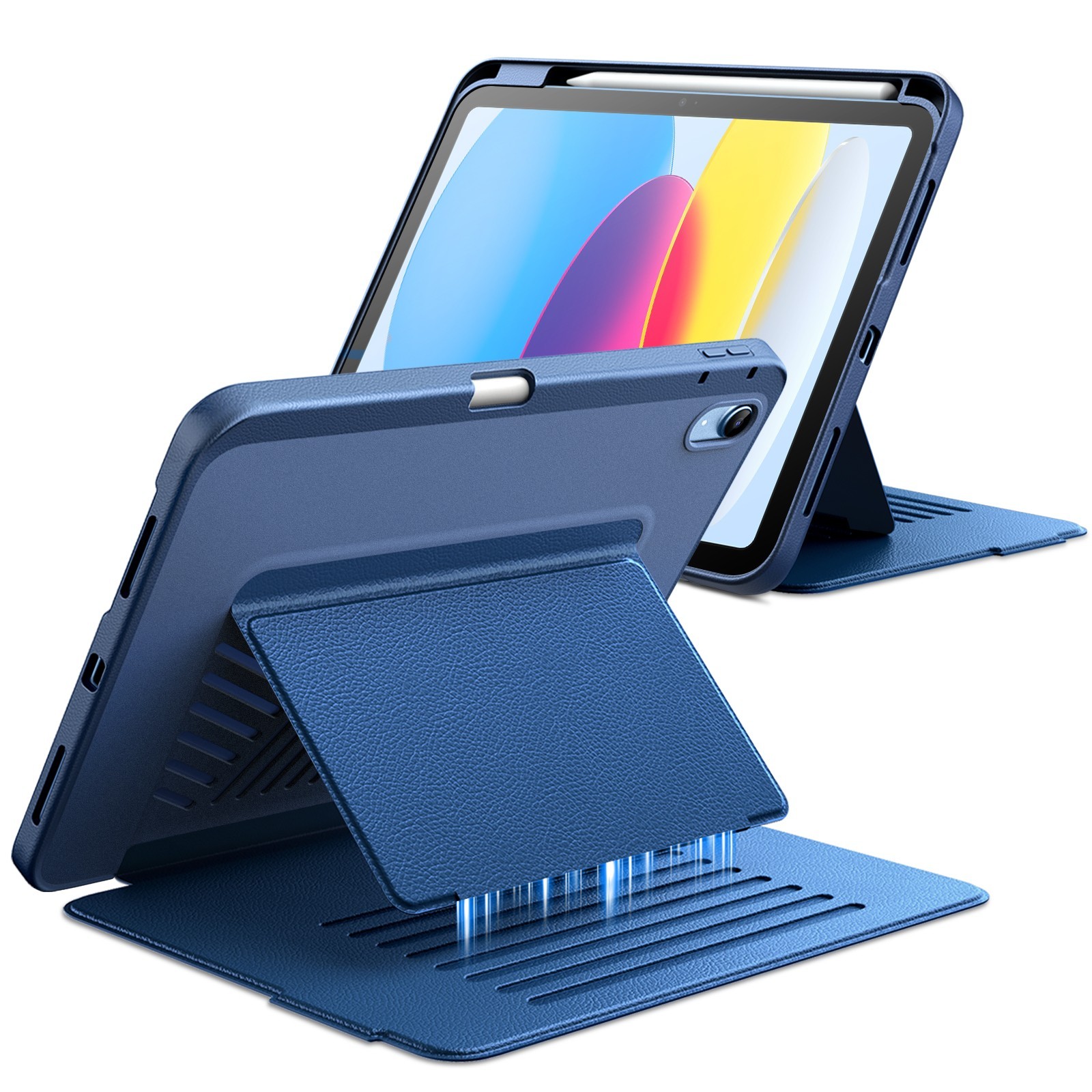 Multi-Angle Stand Case for iPad (A16) 11th/10th Generation, Ultra-Stable Support