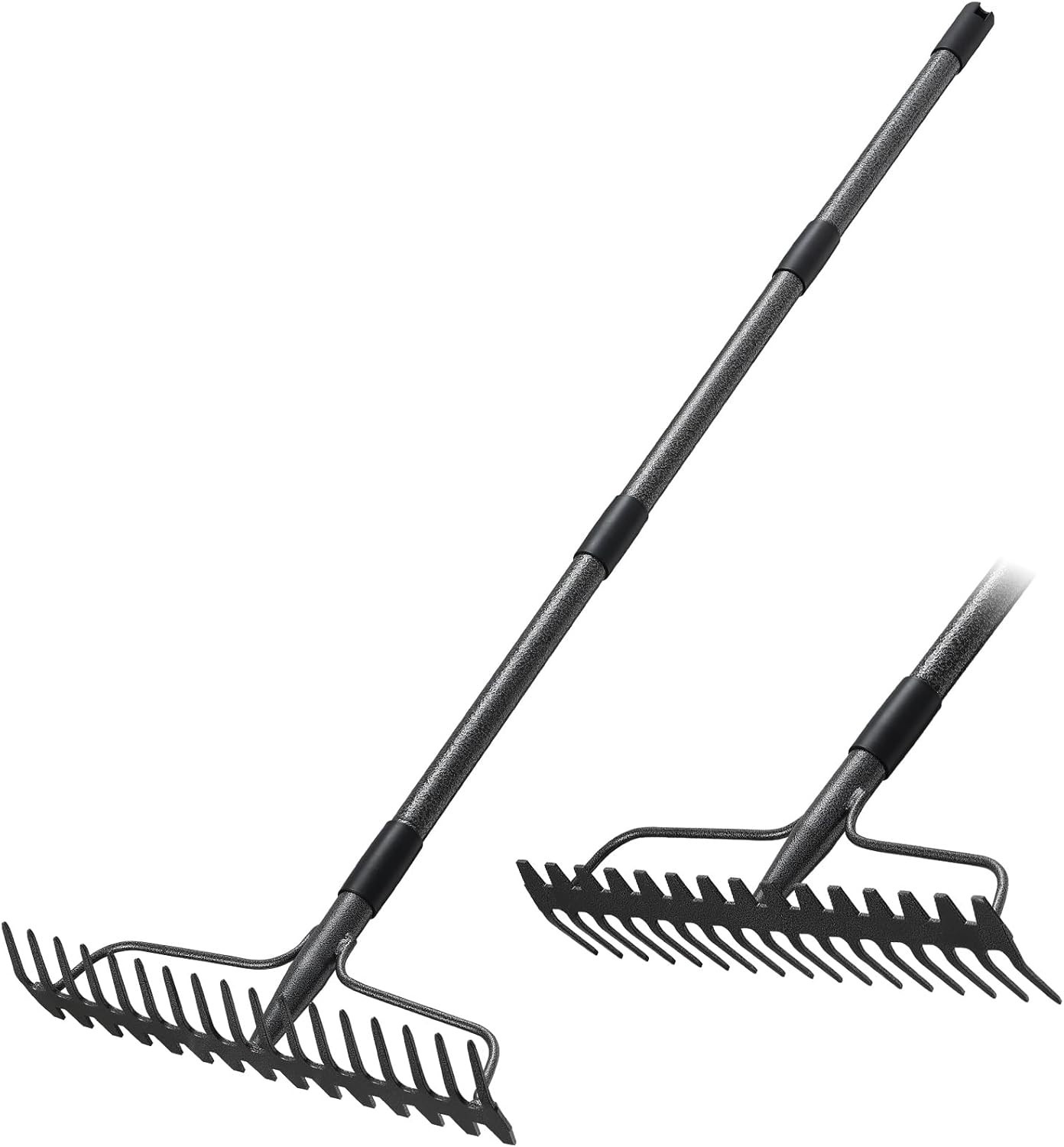 Garden Rake for Leaves, Grass, Weeding