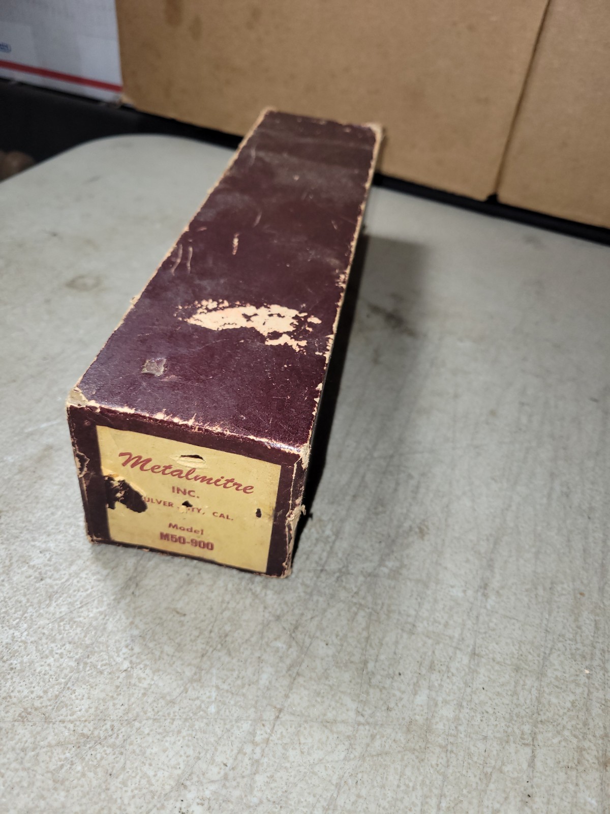 Nice Vtg  Metal-Mitre Miter metal Corner Notching Tool w/Box M50-900 Pat applied