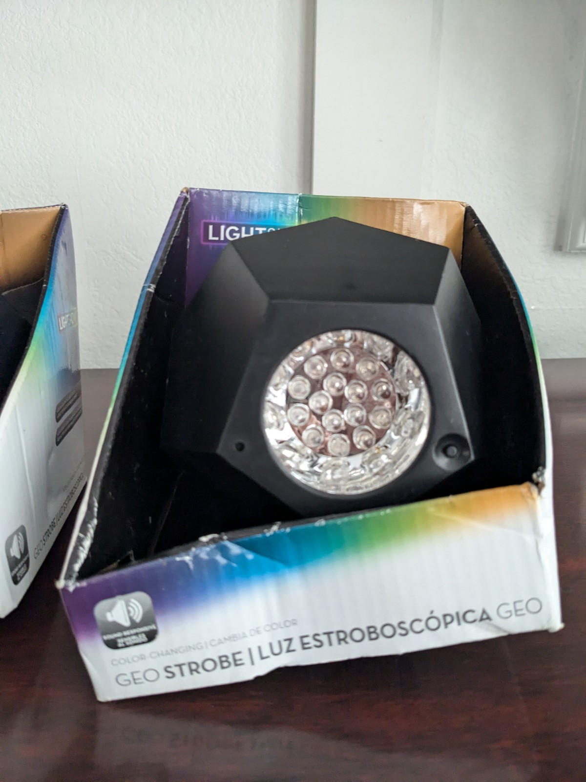 Geo Strobe LEDColor Changing Projection Sound Responsive- Quantity of 2