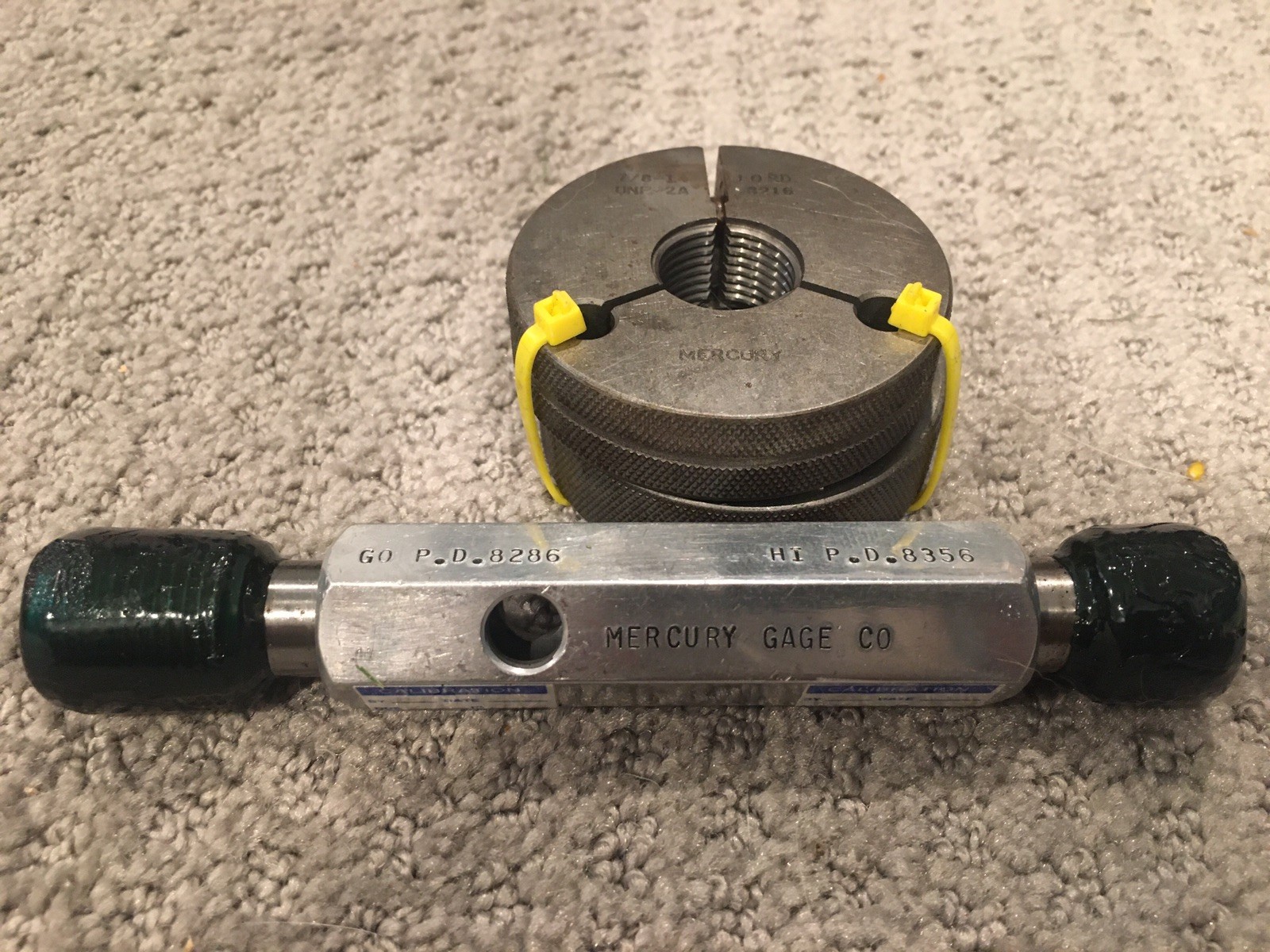7/8-14 UNF Ring And Plug Thread gage Set USA Made