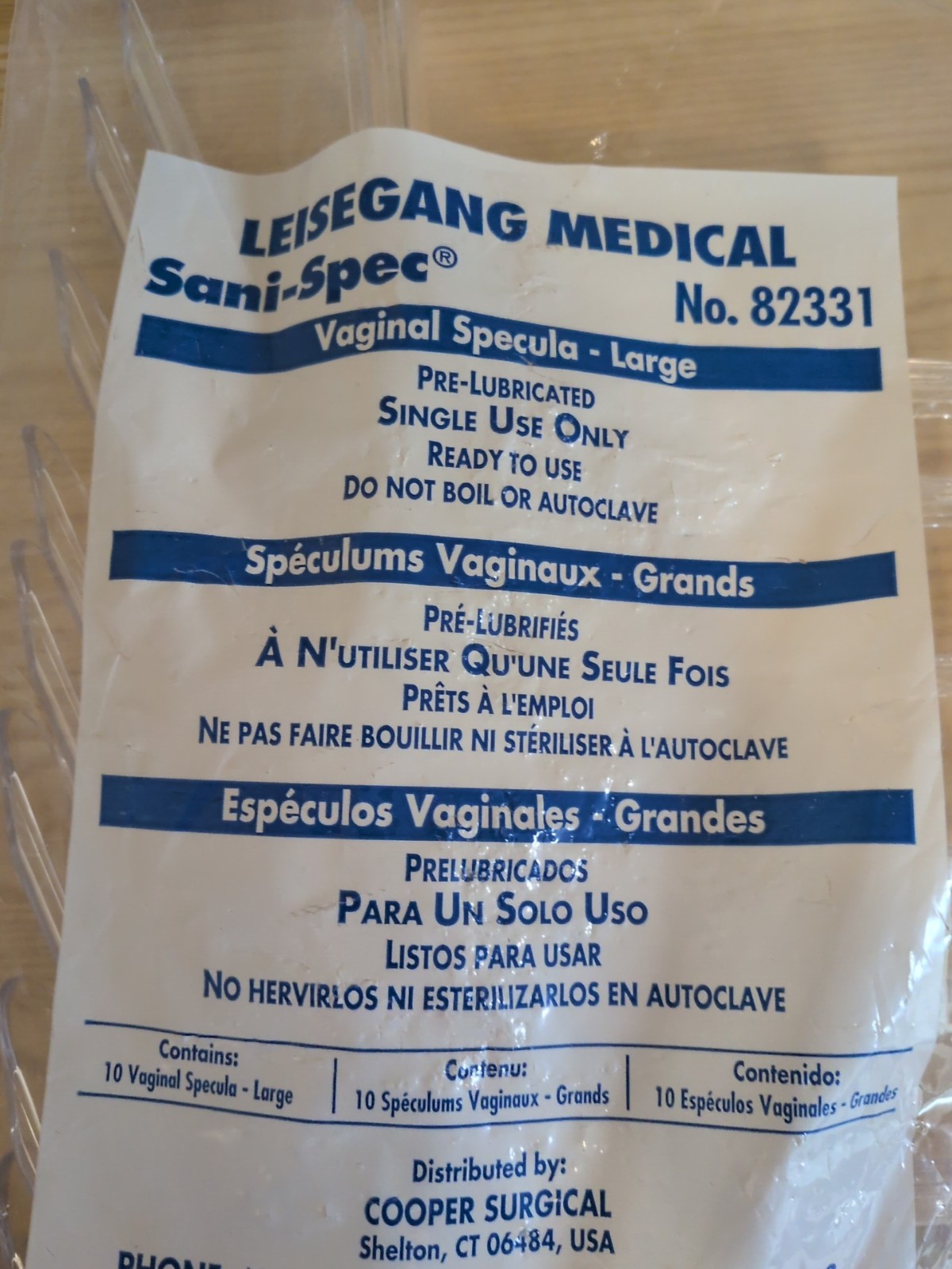 LEISEGANG MEDICAL  10 Pack Of 10 Disposable Vaginal Specula Large Lot 3  30 Ea