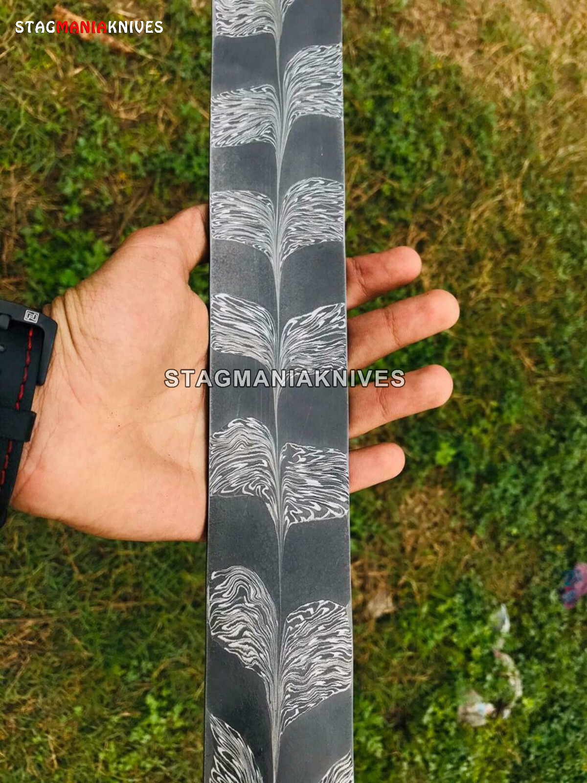 Rare Hand Forged Feather Damascus Steel Blank Billet For Knife Making