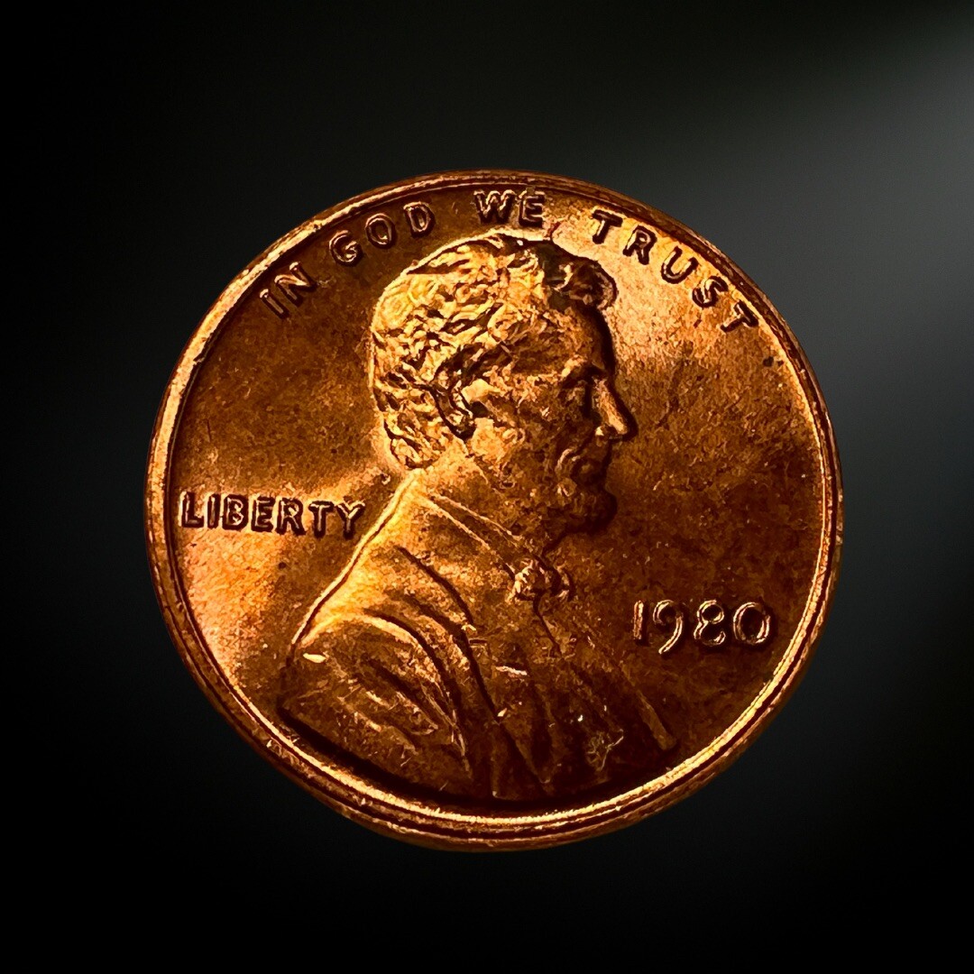 1980 Lincoln Memorial Penny BU Brilliant Uncirculated Philadelphia Mint