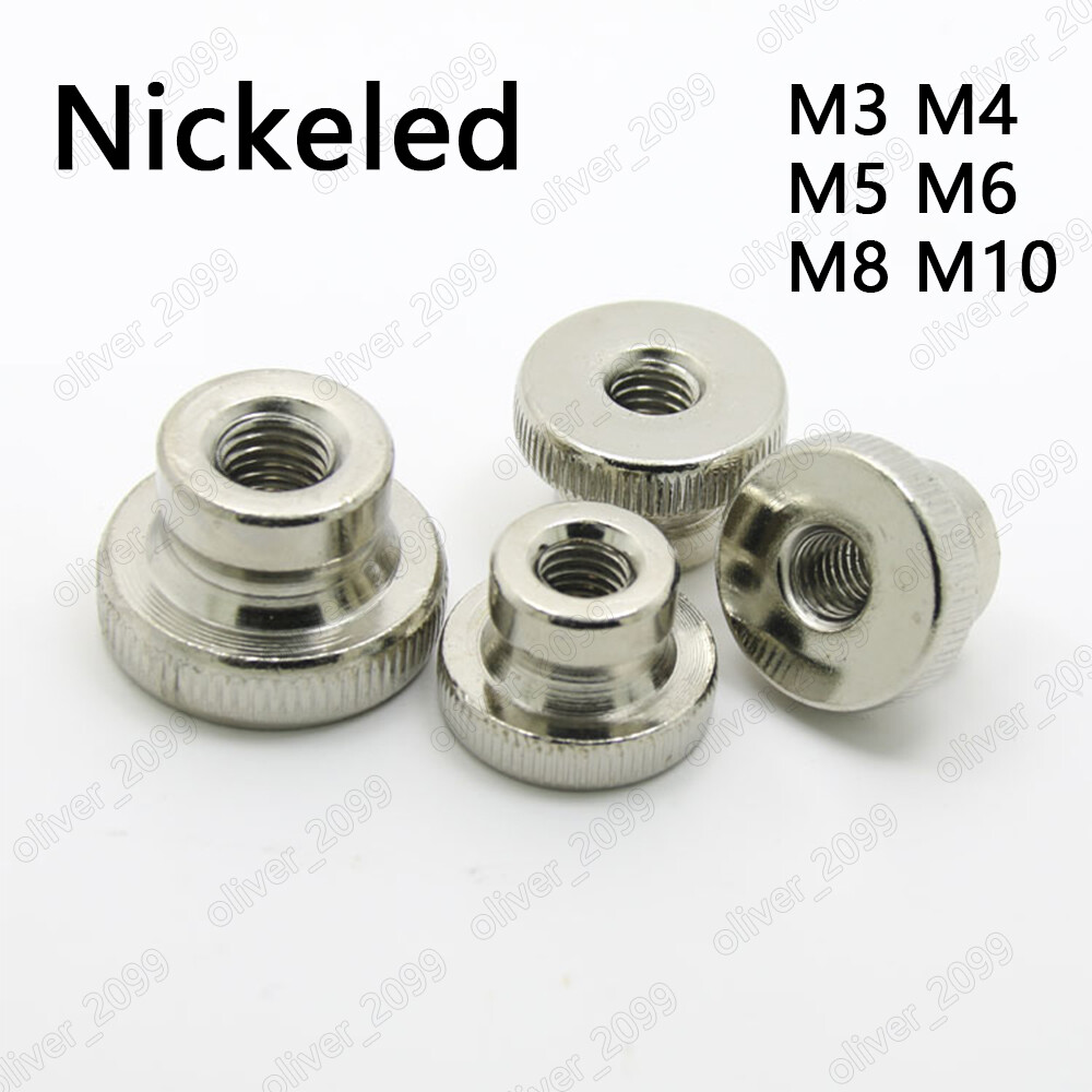 Nickel Steel DIN466 Knurled Nuts M3 M4 M5 M6 M8 M10