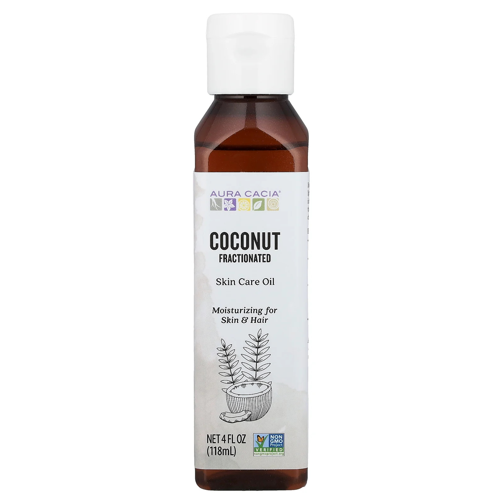Fractionated Skin Care Oil, Coconut, 4 fl oz (118 ml)