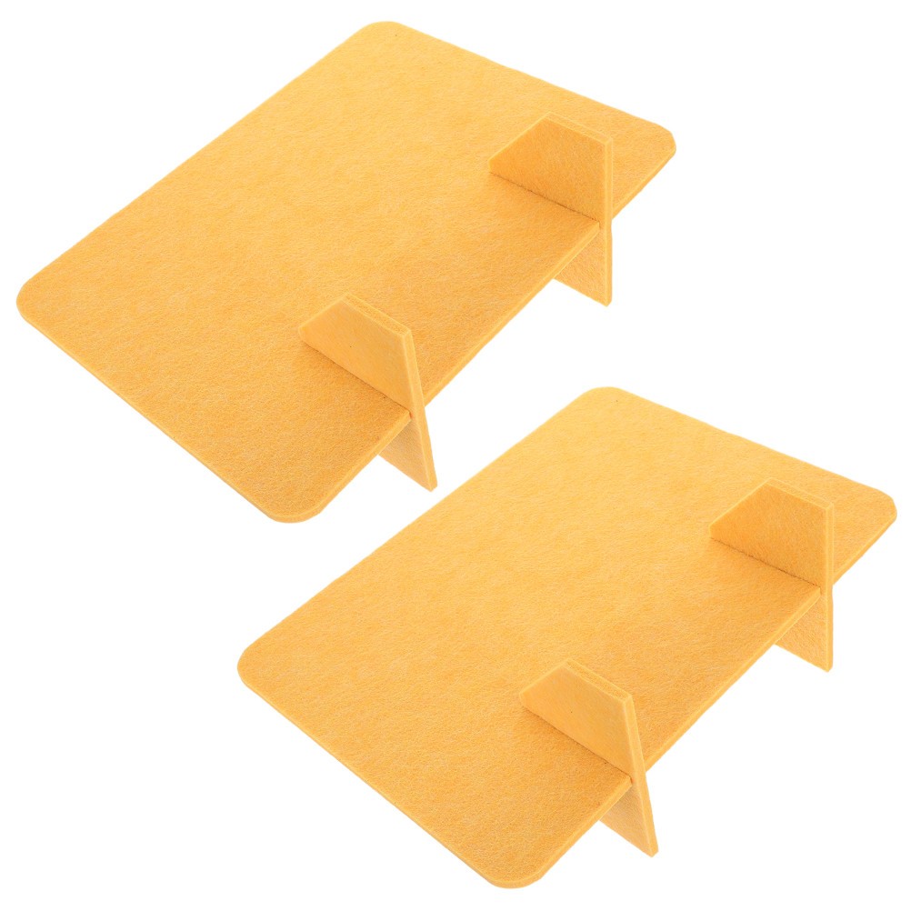 2Pcs Reusable Felt Desktop Partition for Office Classroom Desk Divider Yellow