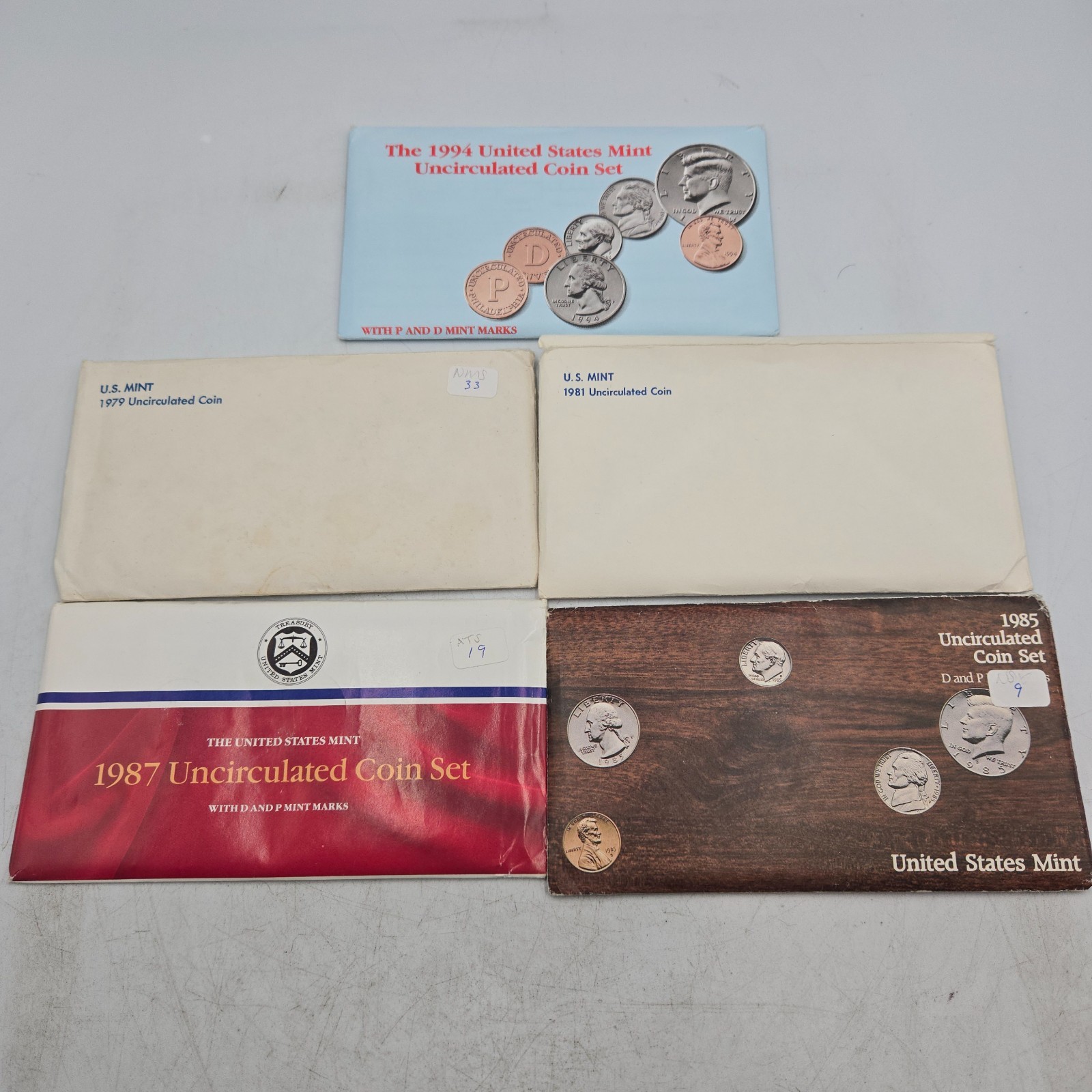 Lot Of 5 Uncirculated Mint Sets 1978/81/85/87/94