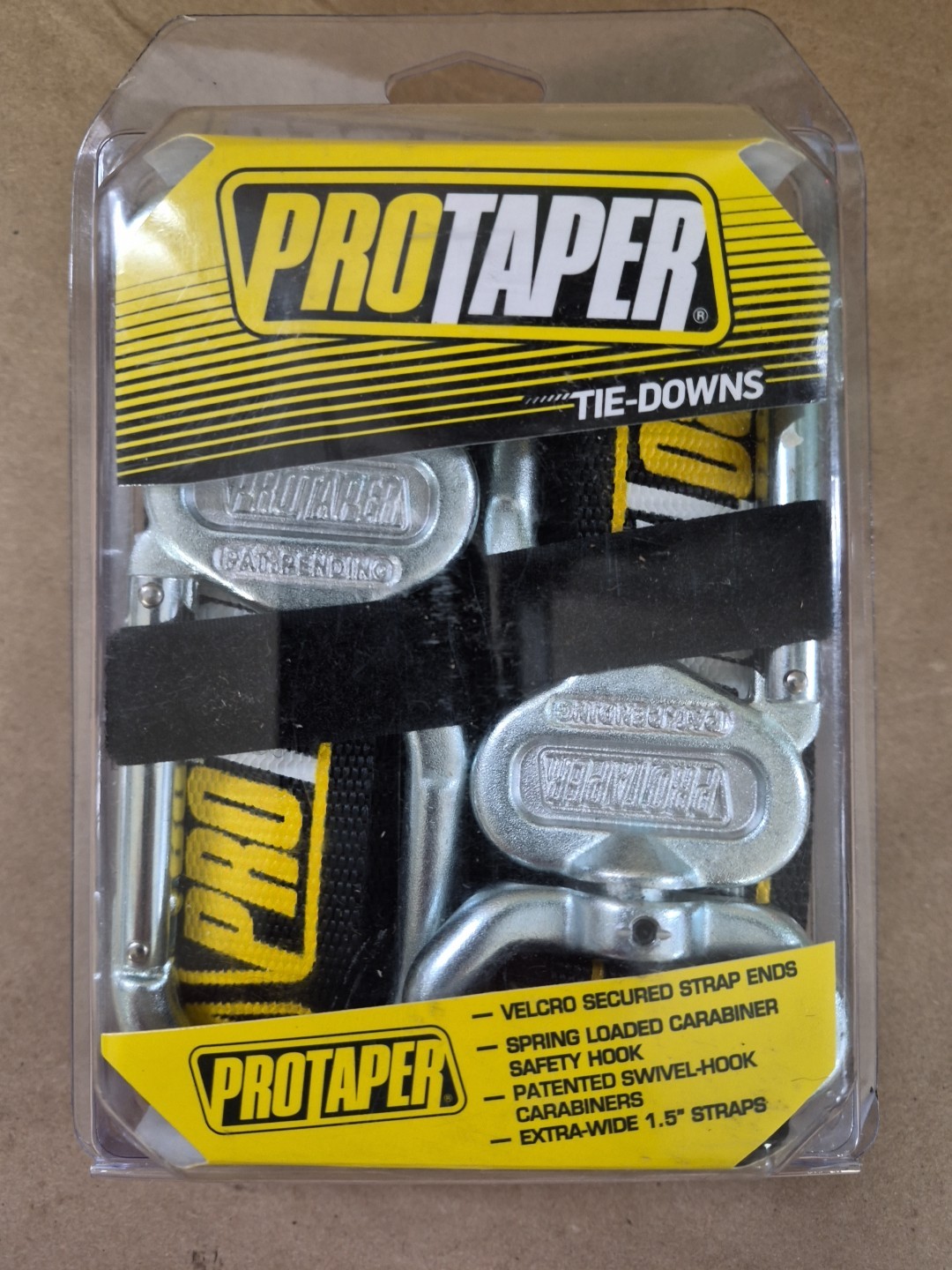 NEW PROTAPER 022819 1-1/2" TIE DOWN STRAPS - BLACK - MOTORCYCLE/OFFROAD