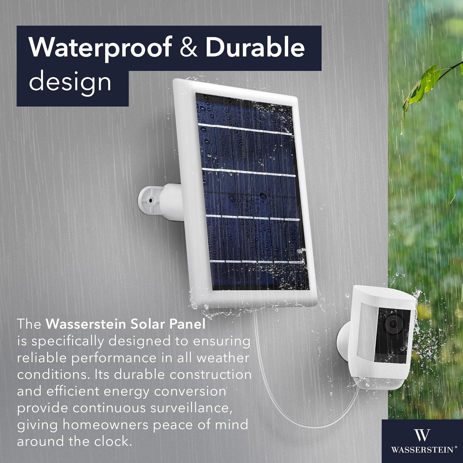 Solar Panel Compatible with Ring Spotlight Cam/Plus/Pro Battery, Stick up Cam/Pr