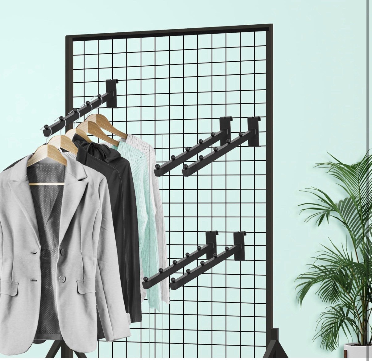 6 Pack Black Gridwall Waterfall Hooks 6 Ball 14 Inch Grid Hooks