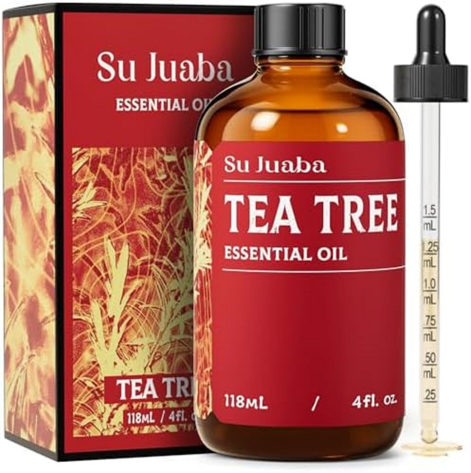 100% Pure & Natural Tea Tree Oil for Skin, Hair, Toenails, Aromatherapy, & Soap