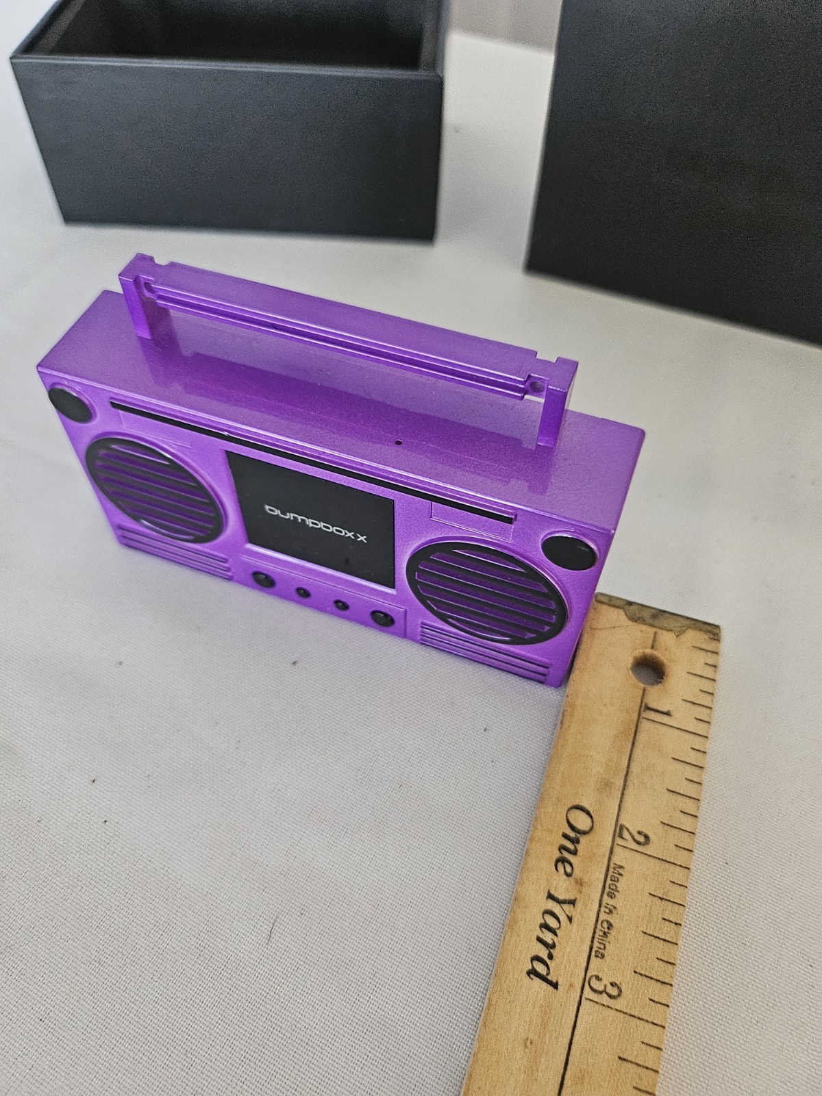 BUMPBOXX Purple Bluetooth Wireless Speaker Microboom W/Charger & Chain