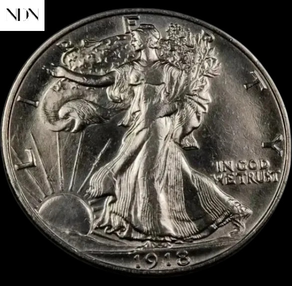 1918-S Walking Liberty Half Dollar - Choice Almost Uncirculated AU - 90% Silver