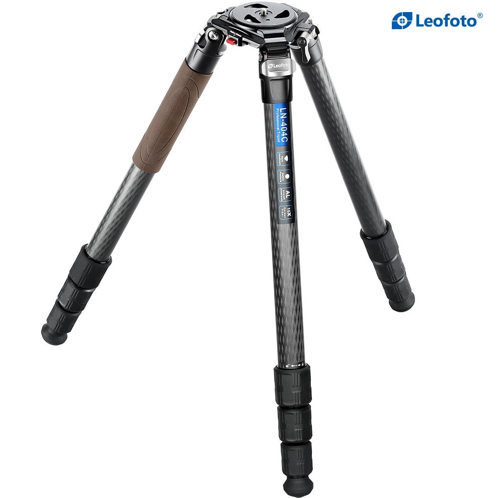 Leofoto LN-404C Heavy Duty Tripod w/ 100mm Bowl/Platform & Bag, Black, LN-404C
