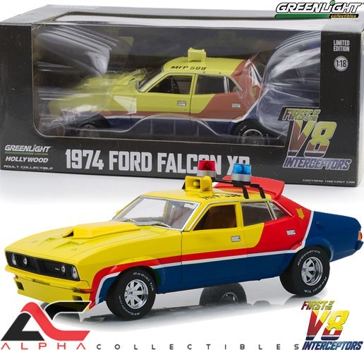 GREENLIGHT 13574 1:18 1974 FORD FALCON XB 4-DOOR SEDAN M.F.O. - YELLOW